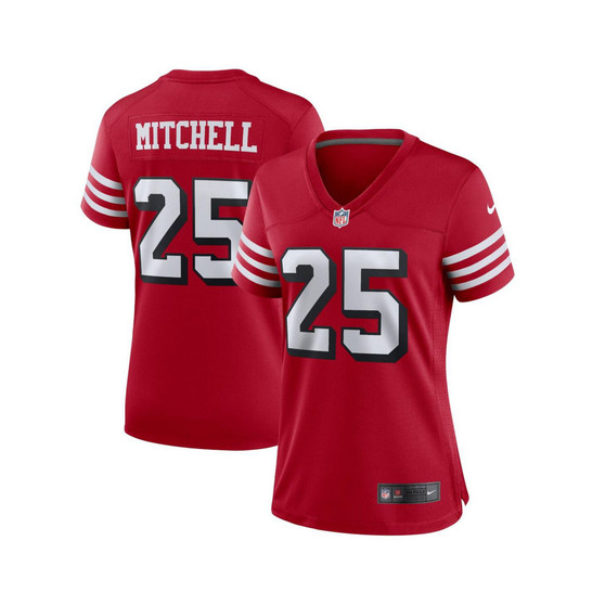 Women's Elijah Mitchell Scarlet San Francisco 49ers Alternate Team Game Jersey