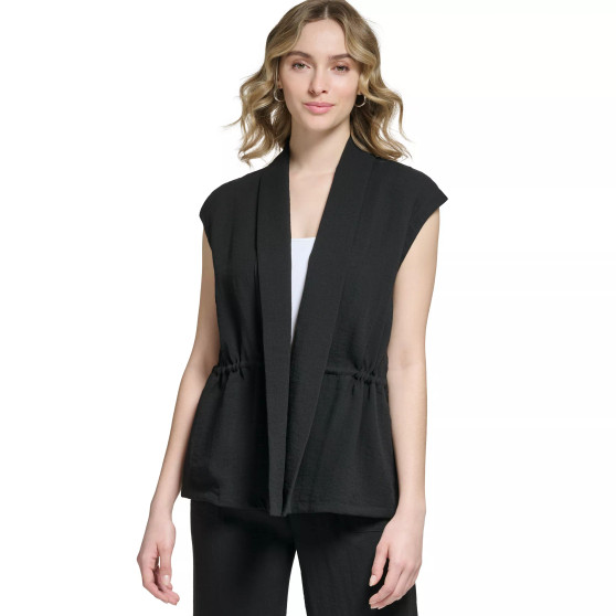 Open Front Cap Sleeve Jacket