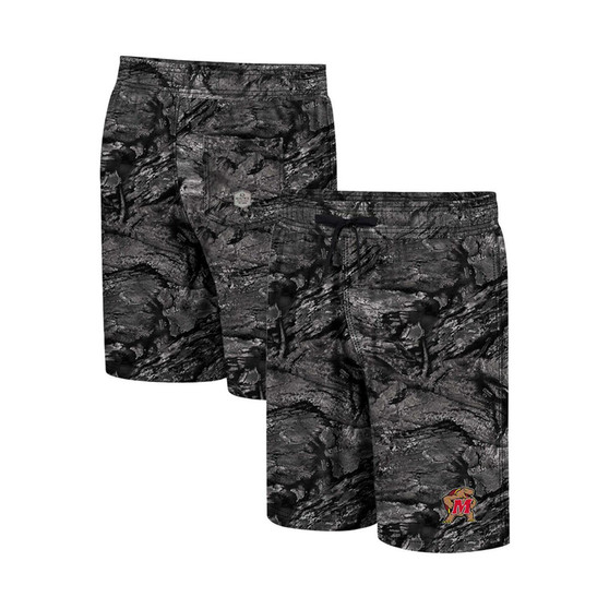 Men's Charcoal Maryland Terrapins Realtree Aspect Ohana Swim Shorts