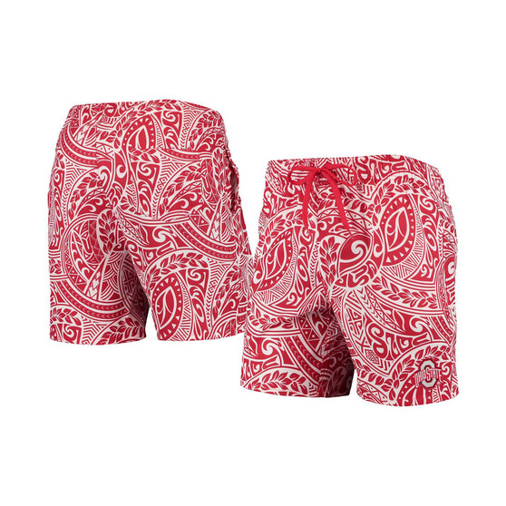 Men's Scarlet Ohio State Buckeyes Biff Swim Shorts