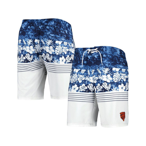 Men's Navy, White Chicago Bears Ocean Tide Swim Trunks