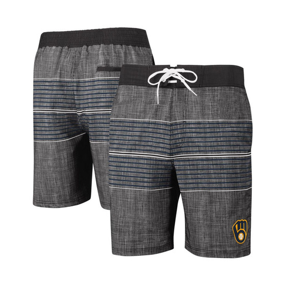 Men's Charcoal Milwaukee Brewers Horizon Volley Swim Trunks