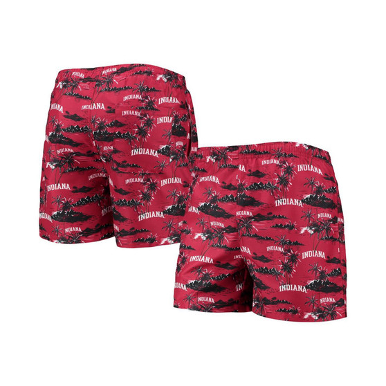 Men's Crimson Indiana Hoosiers Island Palm Swim Trunks