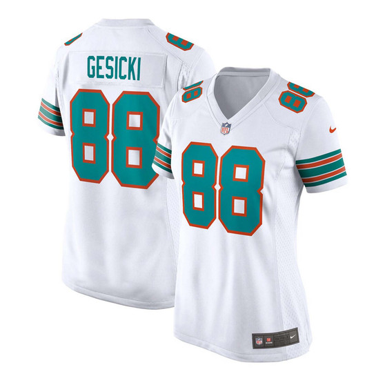 Women's Mike Gesicki White Miami Dolphins Alternate Game Jersey
