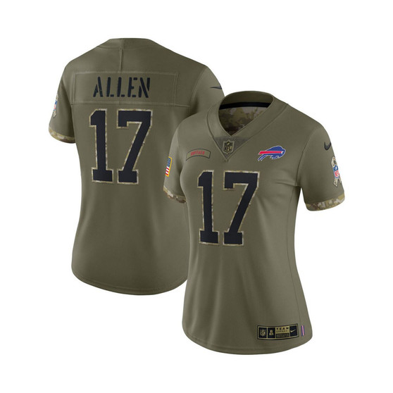 Women's Josh Allen Olive Buffalo Bills 2022 Salute To Service Limited Jersey