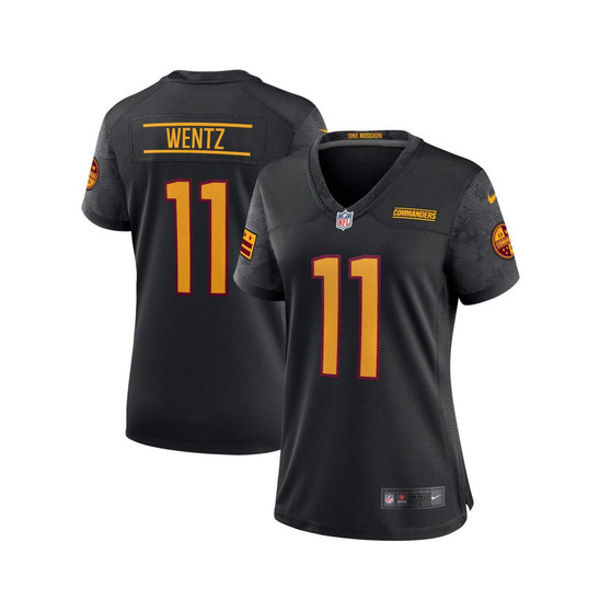 Women's Carson Wentz Black Washington Commanders Alternate Game Player Jersey