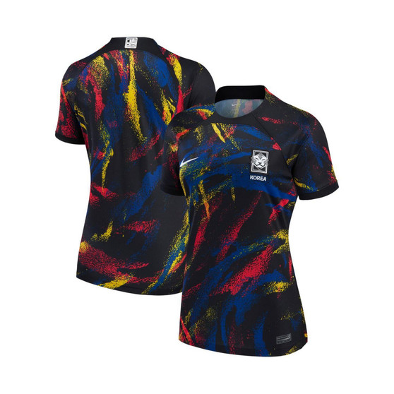 Women's Black South Korea National Team 2022/23 Away Breathe Stadium Replica Blank Jersey