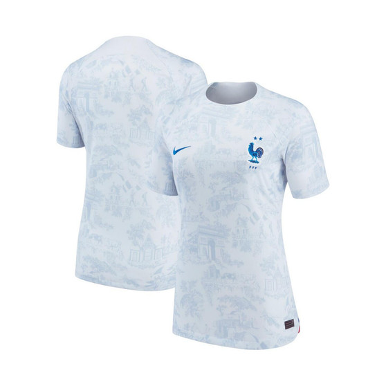 Women's White France National Team 2022/23 Away Breathe Stadium Replica Blank Jersey
