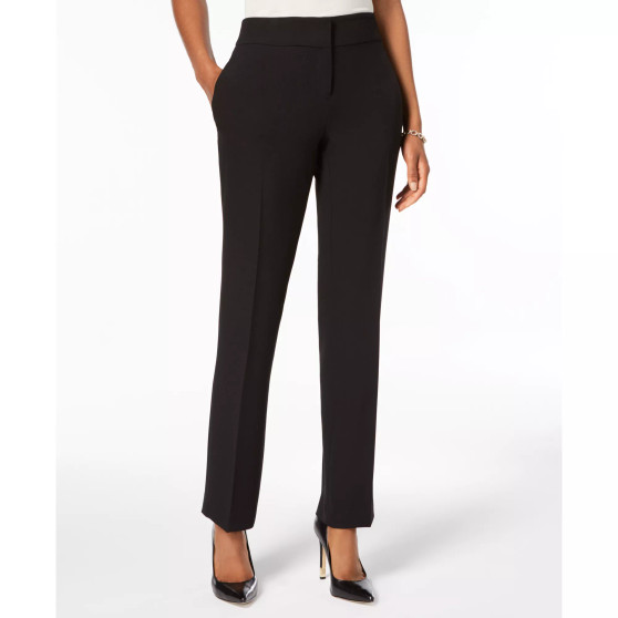 Women's Stretch-Crepe Straight-Leg Pants
