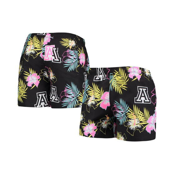 Men's Black Arizona Wildcats Neon Floral Swim Trunks