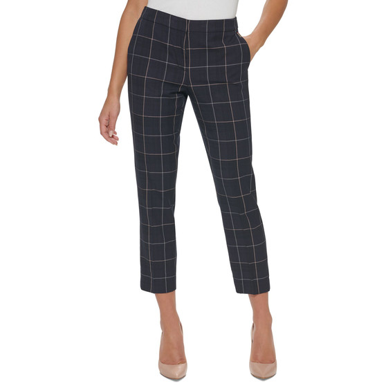 Women's Mid-Rise Plaid Ankle Pants