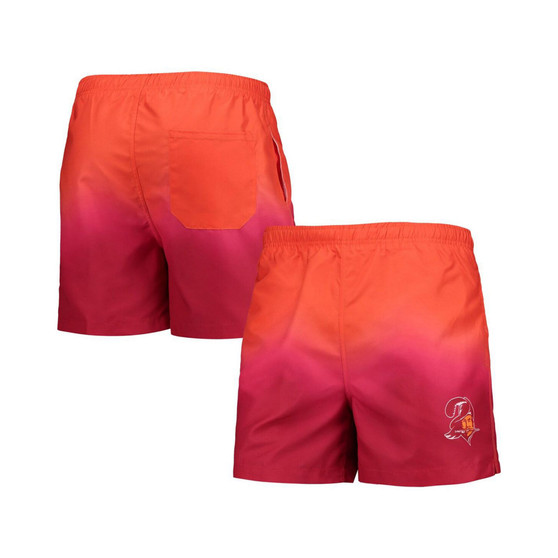 Men's Red Tampa Bay Buccaneers Retro Dip-Dye Swim Shorts