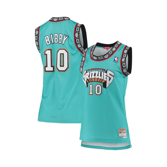 Women's Mike Bibby Turquoise Vancouver Grizzlies 1998-99 Hardwood Classics Swingman Jersey