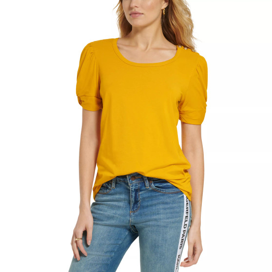 Women's Short Sleeve Detail Blouse