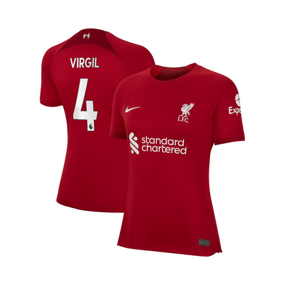 Women's Virgil Van Dijk Red Liverpool 2022/23 Home Replica Player Jersey