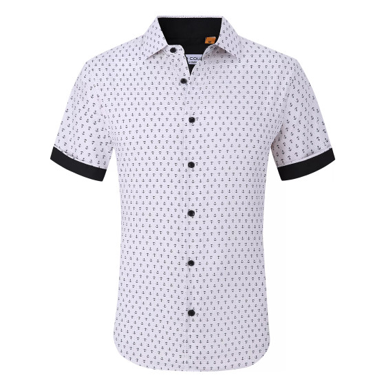 Men's Slim-Fit Geo-Print Performance Shirt