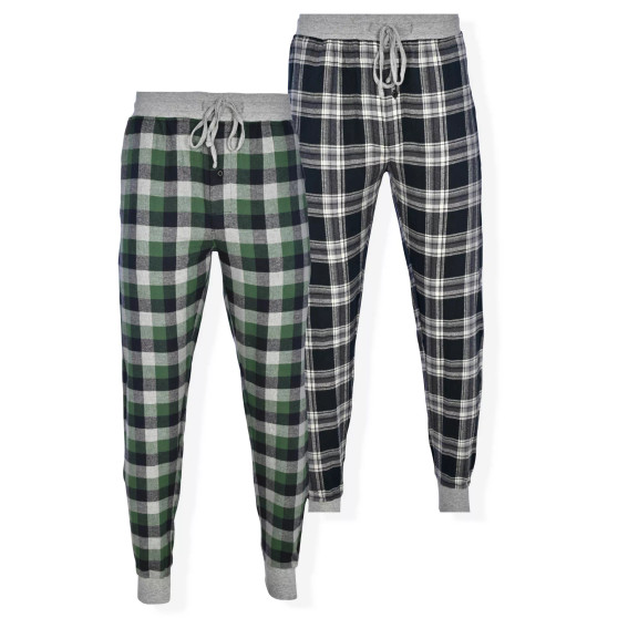 Men's Flannel Sleep Jogger Pants - 2 pack