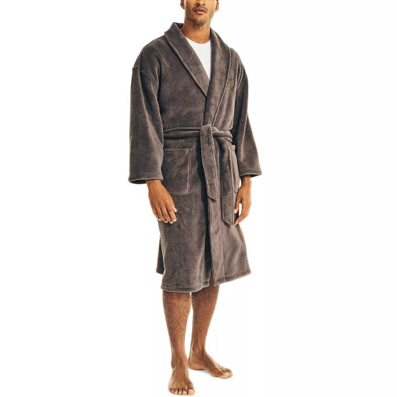 Men's Solid Shawl Robe