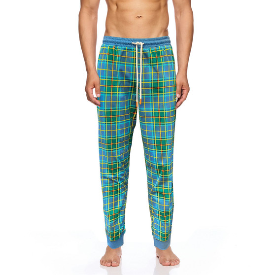 Men's Super Soft Drawstring Plaid Joggers with Pockets