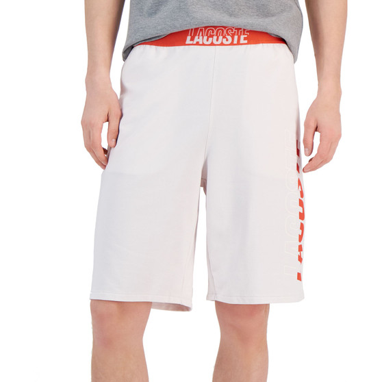 Men's Straight-Fit Contrast Logo-Print Flannel Pajama Shorts