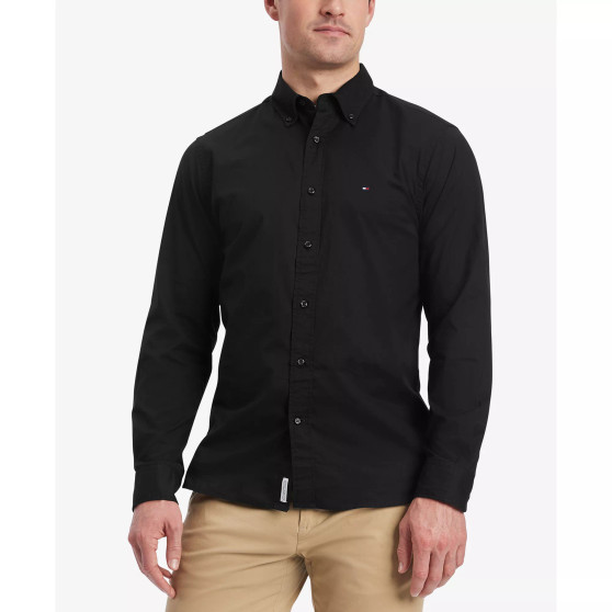 Men's Poplin Long Sleeve Button-Down Shirt
