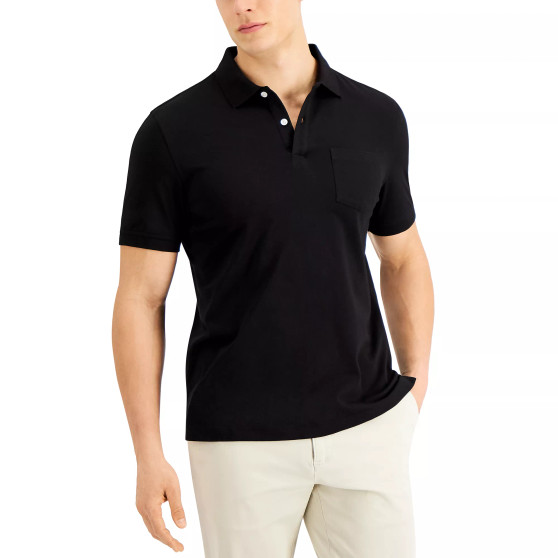 Men's Solid Jersey Polo with Pocket, Created for Macy's