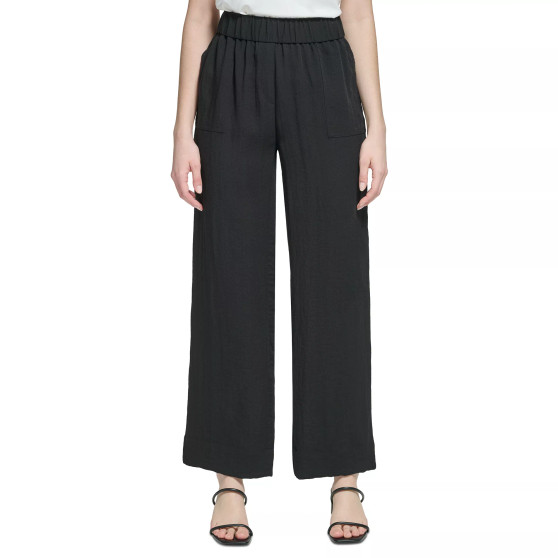 Wide Leg Pull-On Pants