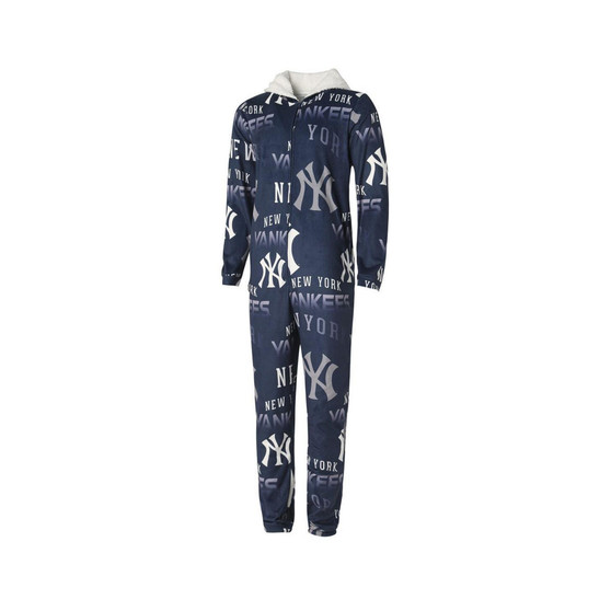 Men's Navy New York Yankees Windfall Microfleece Union Suit