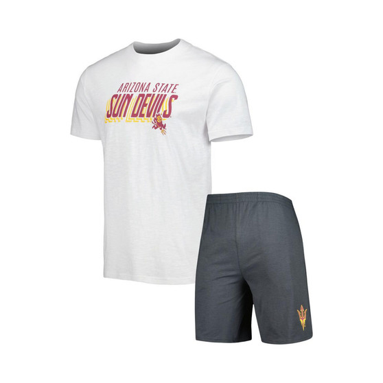 Men's Charcoal, White Arizona State Sun Devils Downfield T-shirt and Shorts Set