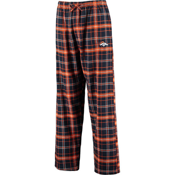 Men's Navy Denver Broncos Ultimate Plaid Flannel Pajama Pants