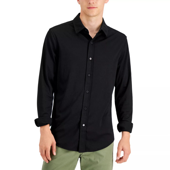 Men's Regular-Fit Supima Cotton Birdseye Shirt, Created for Macy's