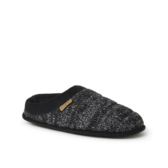 Men's Asher Quilted Marled Knit Clog Slippers
