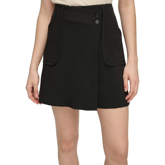 Women's Mid-Rise Asymmetrical-Waist Skort