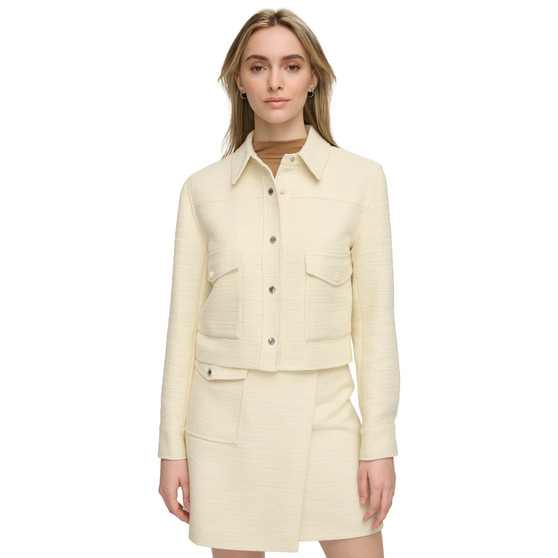 Women's Tweed Snap-Closure Blazer