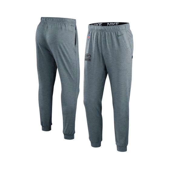 Men's Heather Gray Green Bay Packers Sideline Pop Player Performance Lounge Pants