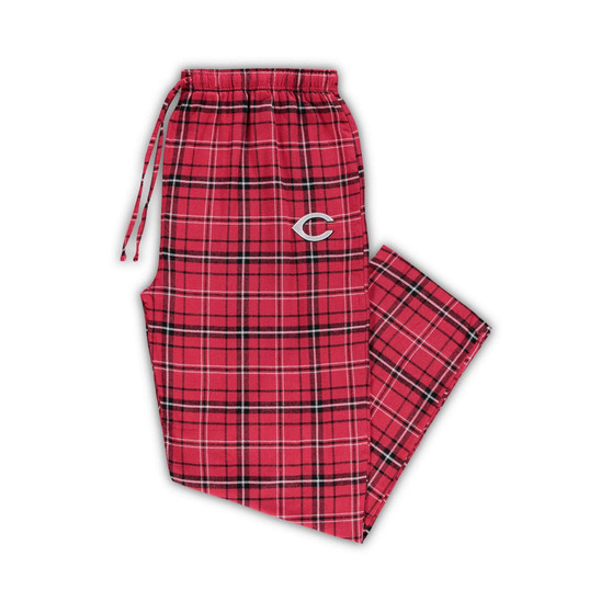 Men's Red, Black Cincinnati Reds Big and Tall Team Flannel Pants