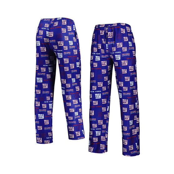 Men's Royal New York Giants Breakthrough Allover Print Knit Sleep Pants