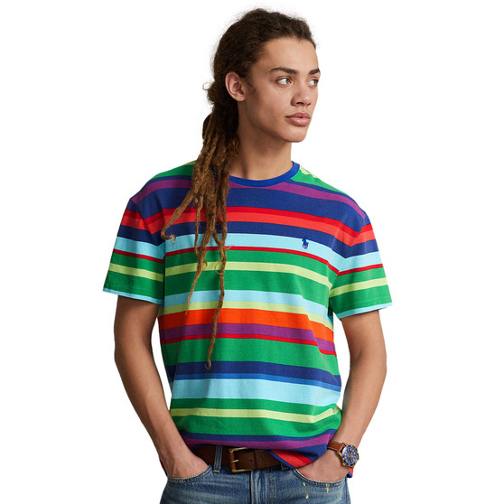 Men's Classic-Fit Striped Mesh T-Shirt