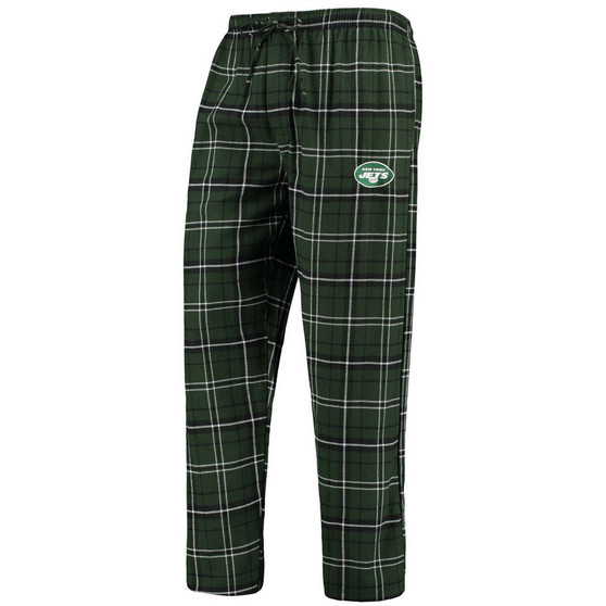 Men's Green, Black New York Jets Ultimate Plaid Flannel Pants