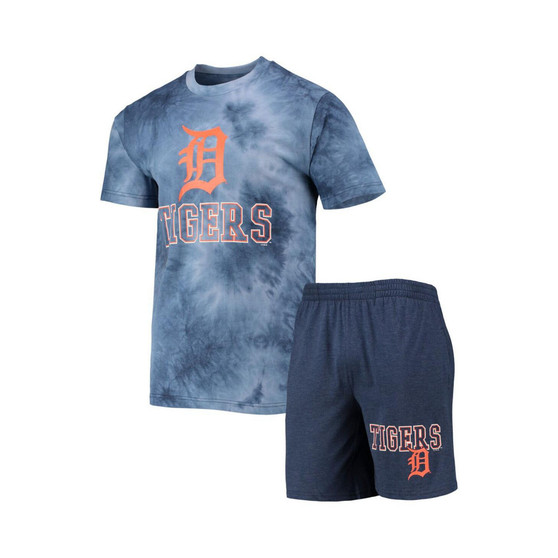 Men's Navy Detroit Tigers Billboard T-shirt and Shorts Sleep Set