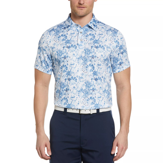Men's Tie-Dyed Fireworks-Print Performance Golf Polo Shirt