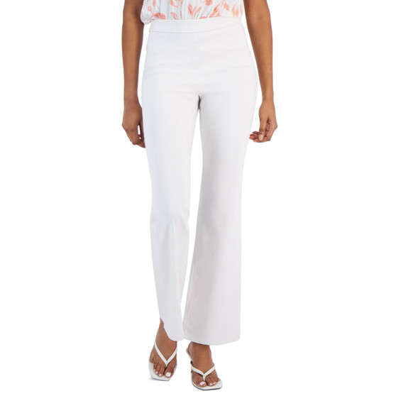 Women's High-Rise Denim Flared-Leg Pull-On Pants