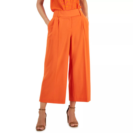 Women's Wide-Leg Cropped Trouser Pants