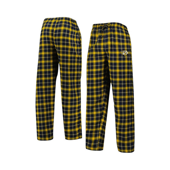Men's Navy, Gold Nashville Predators Ledger Flannel Sleep Pants