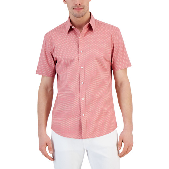 Men's Slim-Fit Geo-Print Shirt