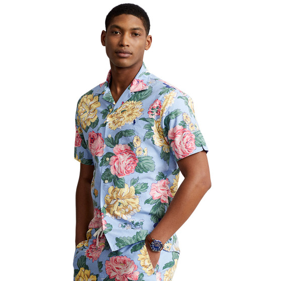 Men's Classic-Fit Floral Cotton Camp Shirt
