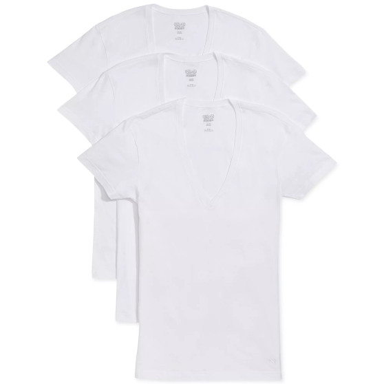 Men's Slim-Fit Deep V-Neck 3 Pack Undershirt