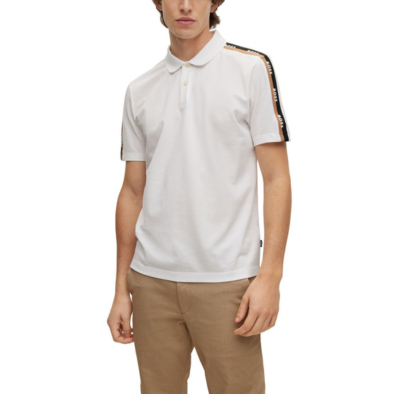 Men's Logo Inserts Mercerized-Cotton Polo Shirt