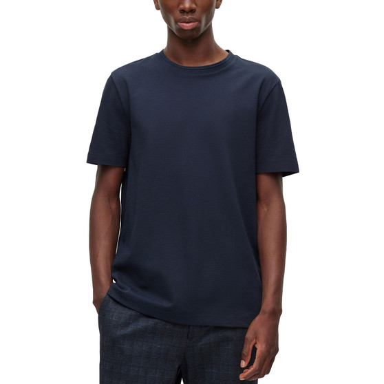 BOSS Men's Cotton-Blend Bubble-Jacquard Structure T-shirt