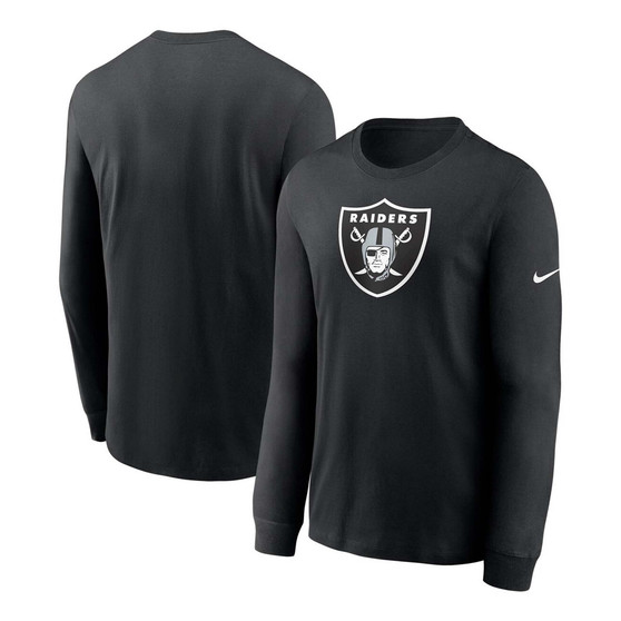 Men's Black Las Vegas Raiders Primary Logo Long Sleeve T-shirt